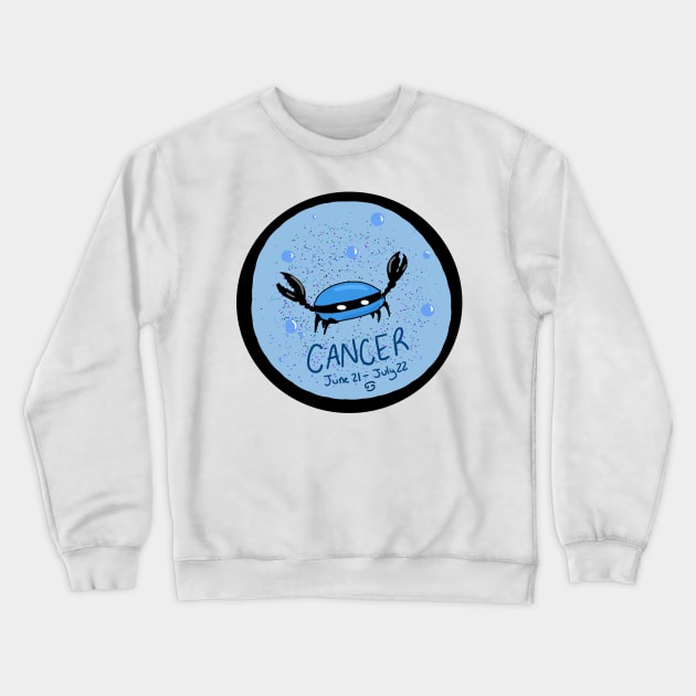 Cancer Crab Crewneck Sweatshirt by SeaglassSorcery